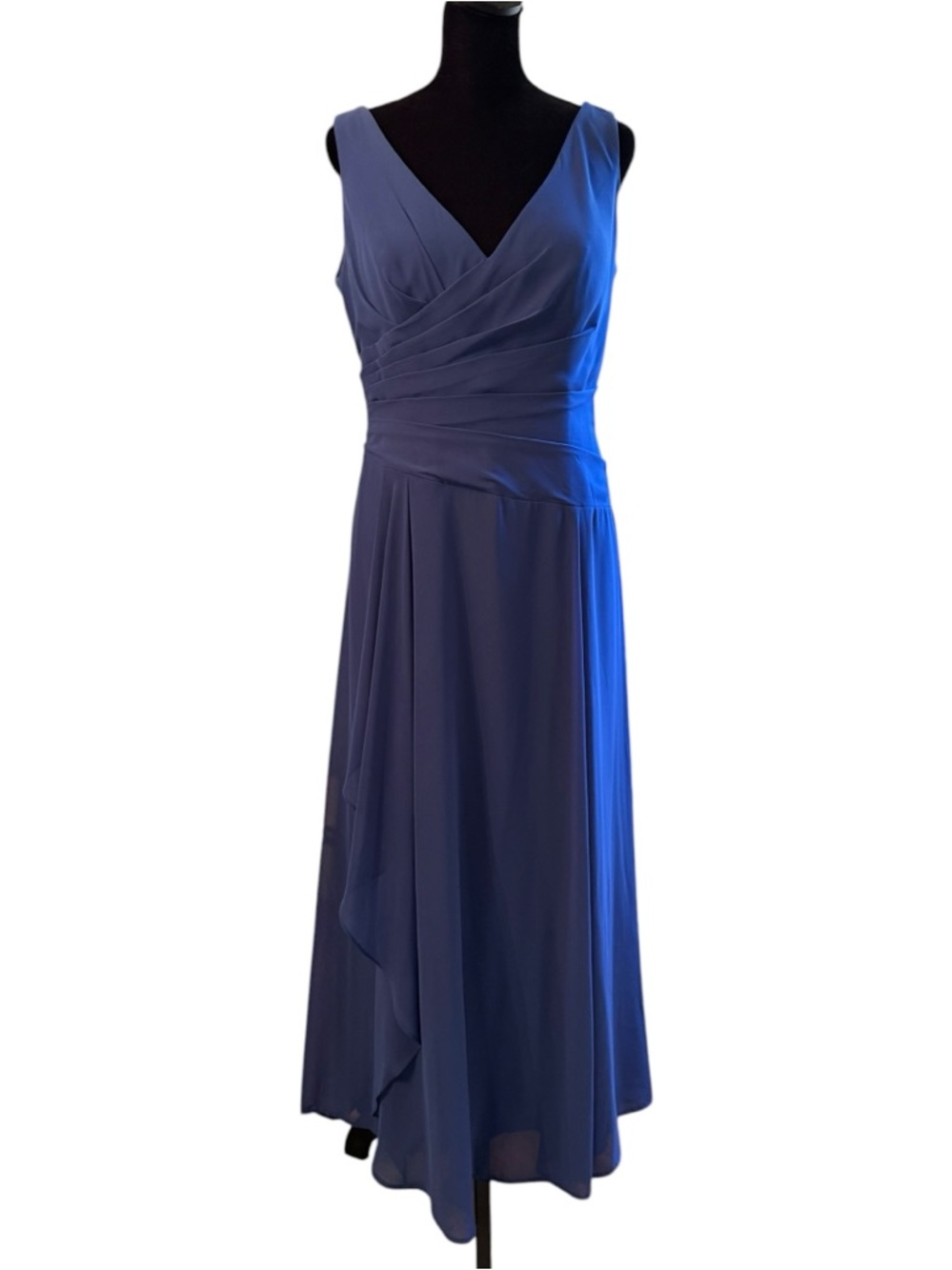 Azazie Royal Blue V-Neck‎ Sleeveless Maxi Dress
